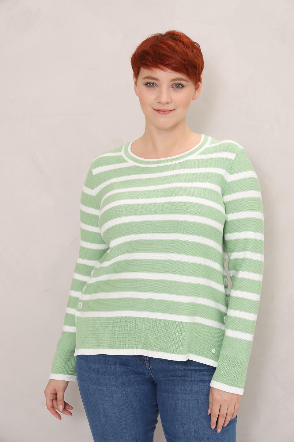 Пуловер Olsen в полоску мятный