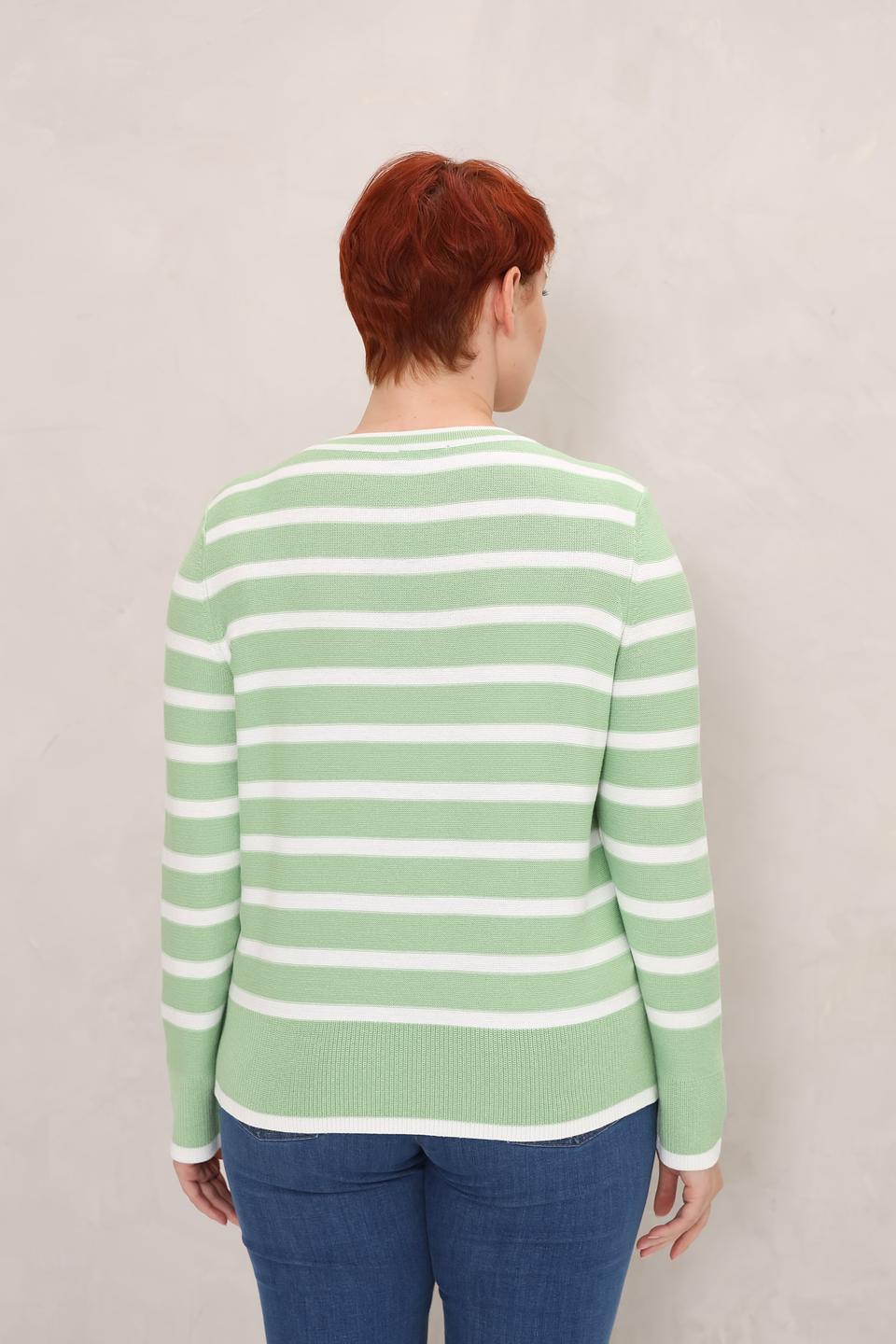 Пуловер Olsen в полоску мятный