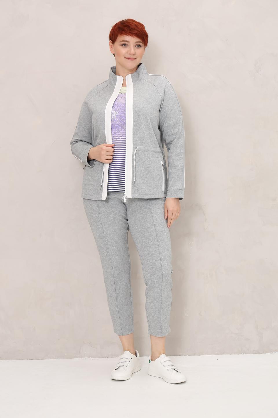 Жакет Olsen серый с белым