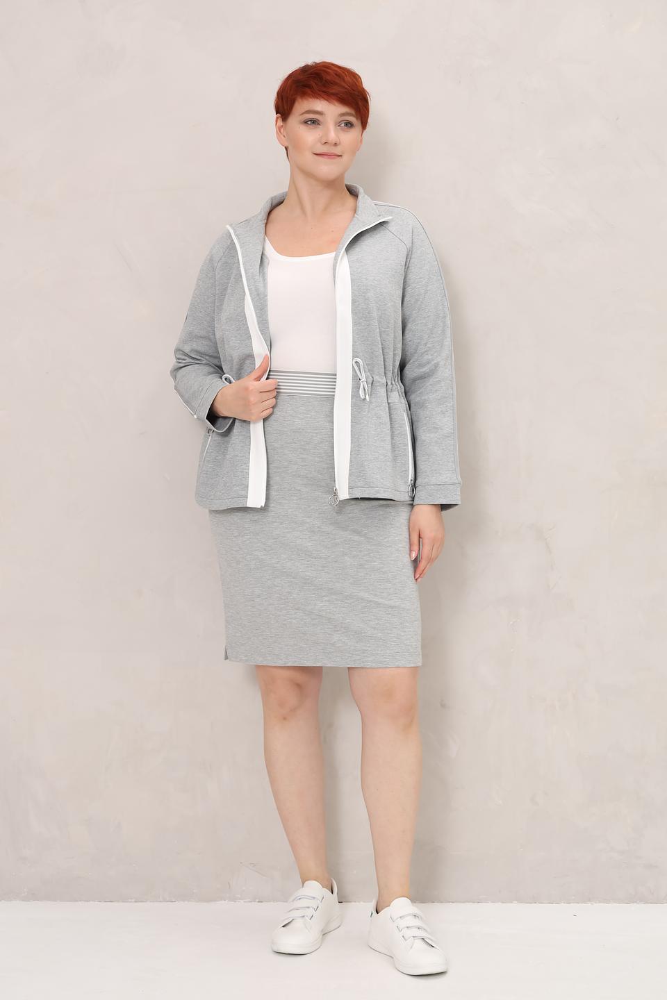 Жакет Olsen серый с белым