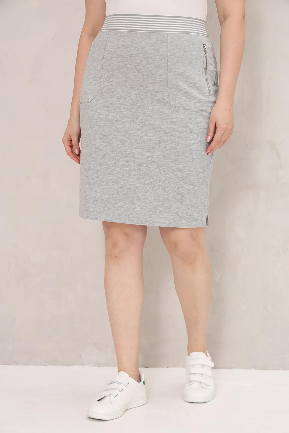 Юбка Olsen приталенная серая