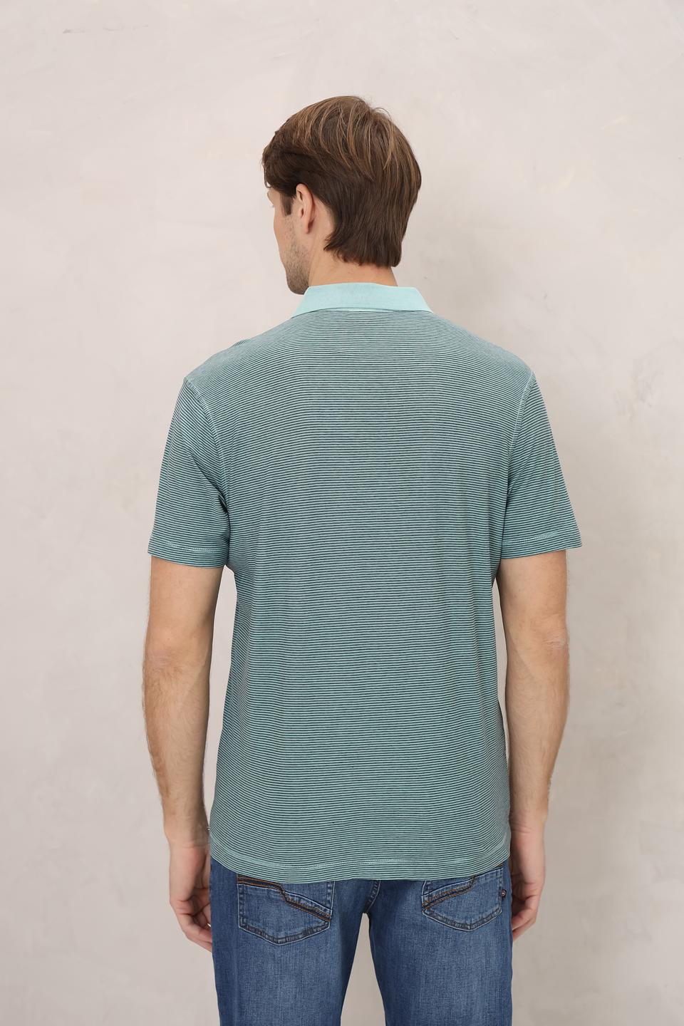 Поло Lerros в полоску мятный