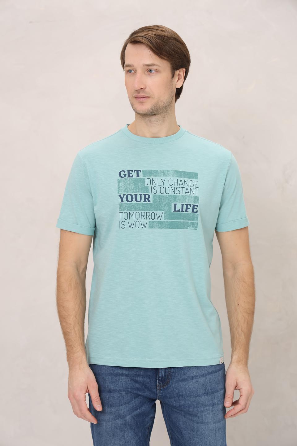 Футболка Lerros с принтом бирюзовый