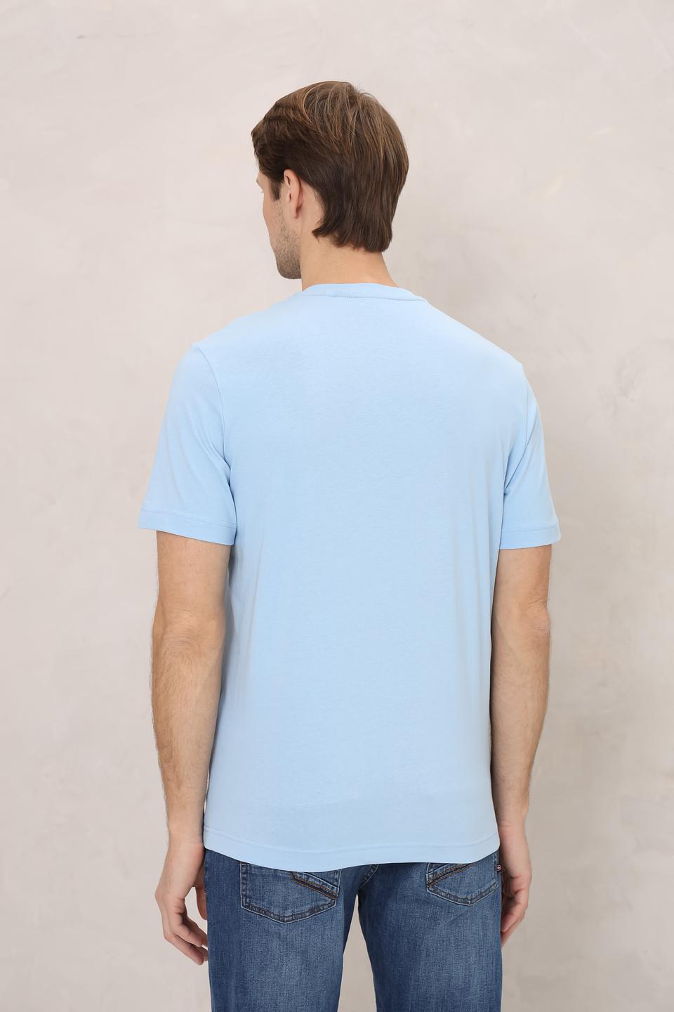 Футболка Tom Tailor голубая с логотипом