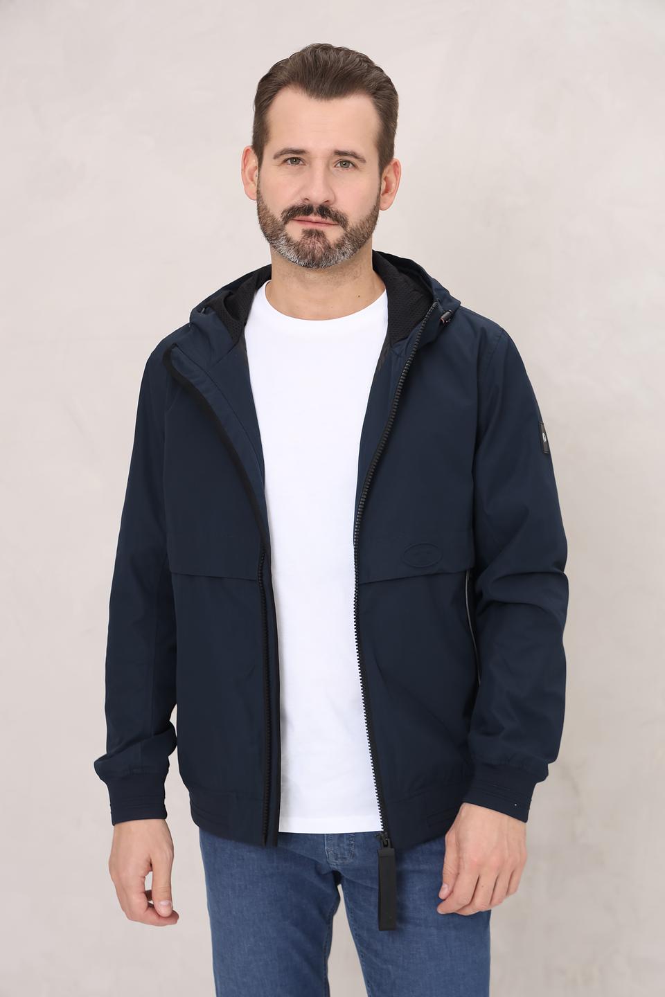 Ветровка Tom Tailor синяя с капюшоном