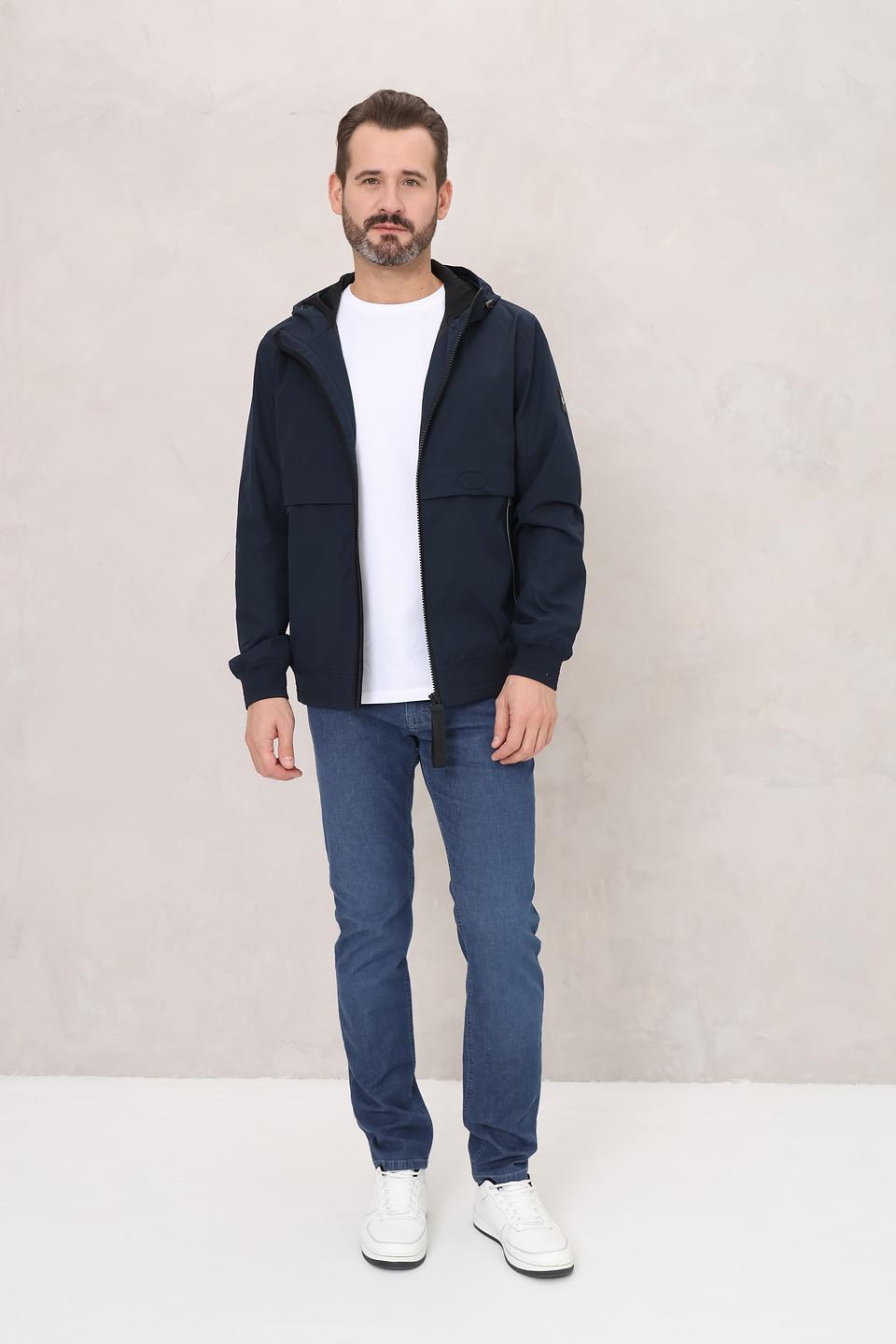 Ветровка Tom Tailor синяя с капюшоном