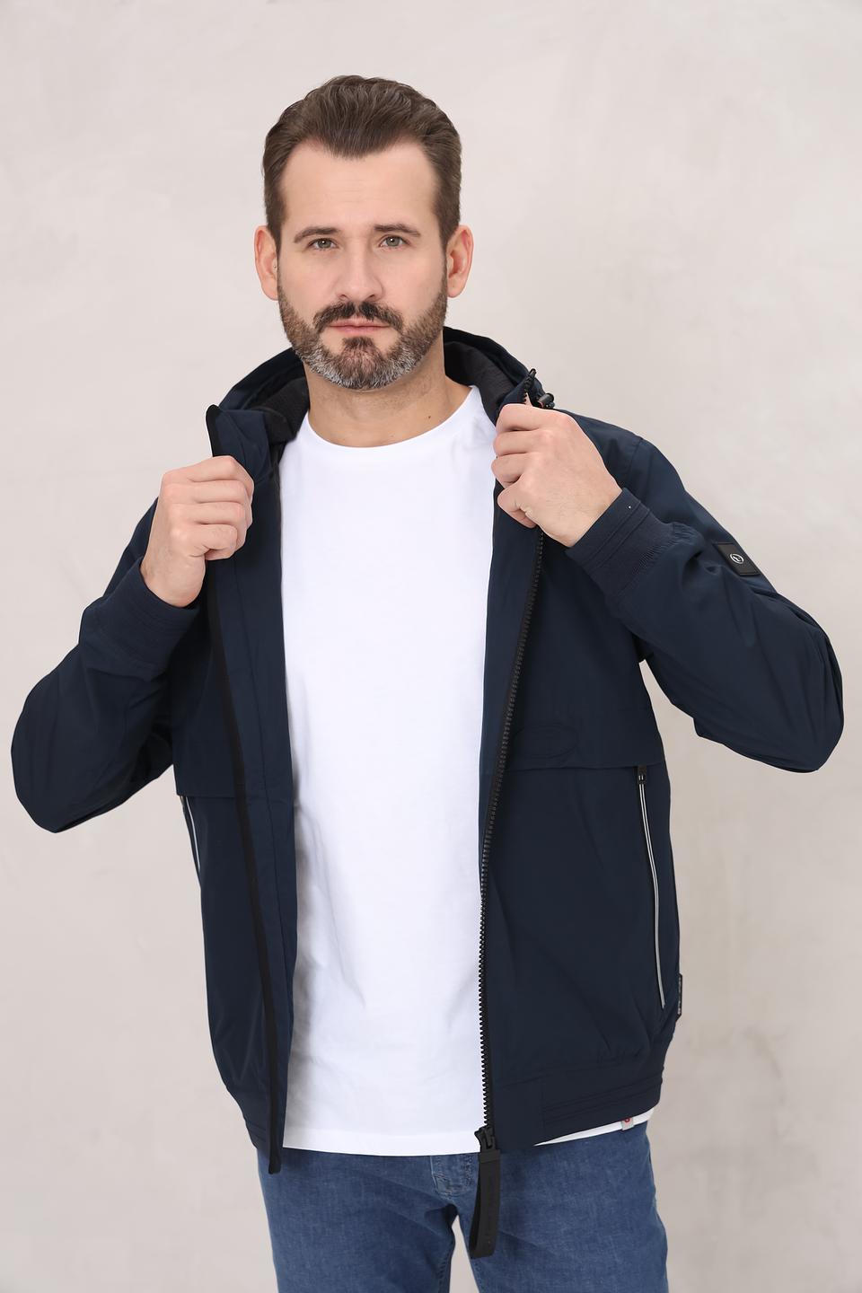 Ветровка Tom Tailor синяя с капюшоном