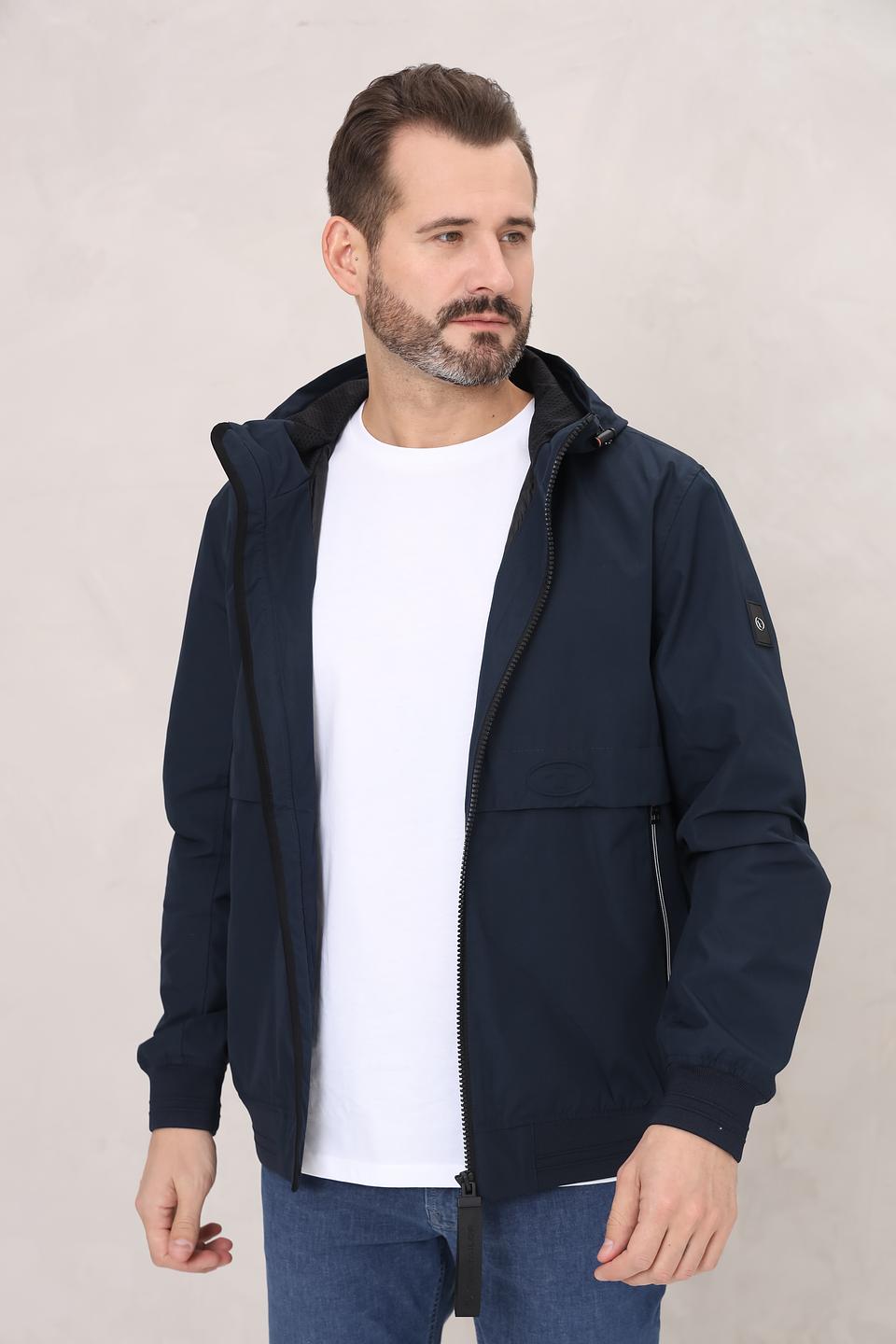 Ветровка Tom Tailor синяя с капюшоном