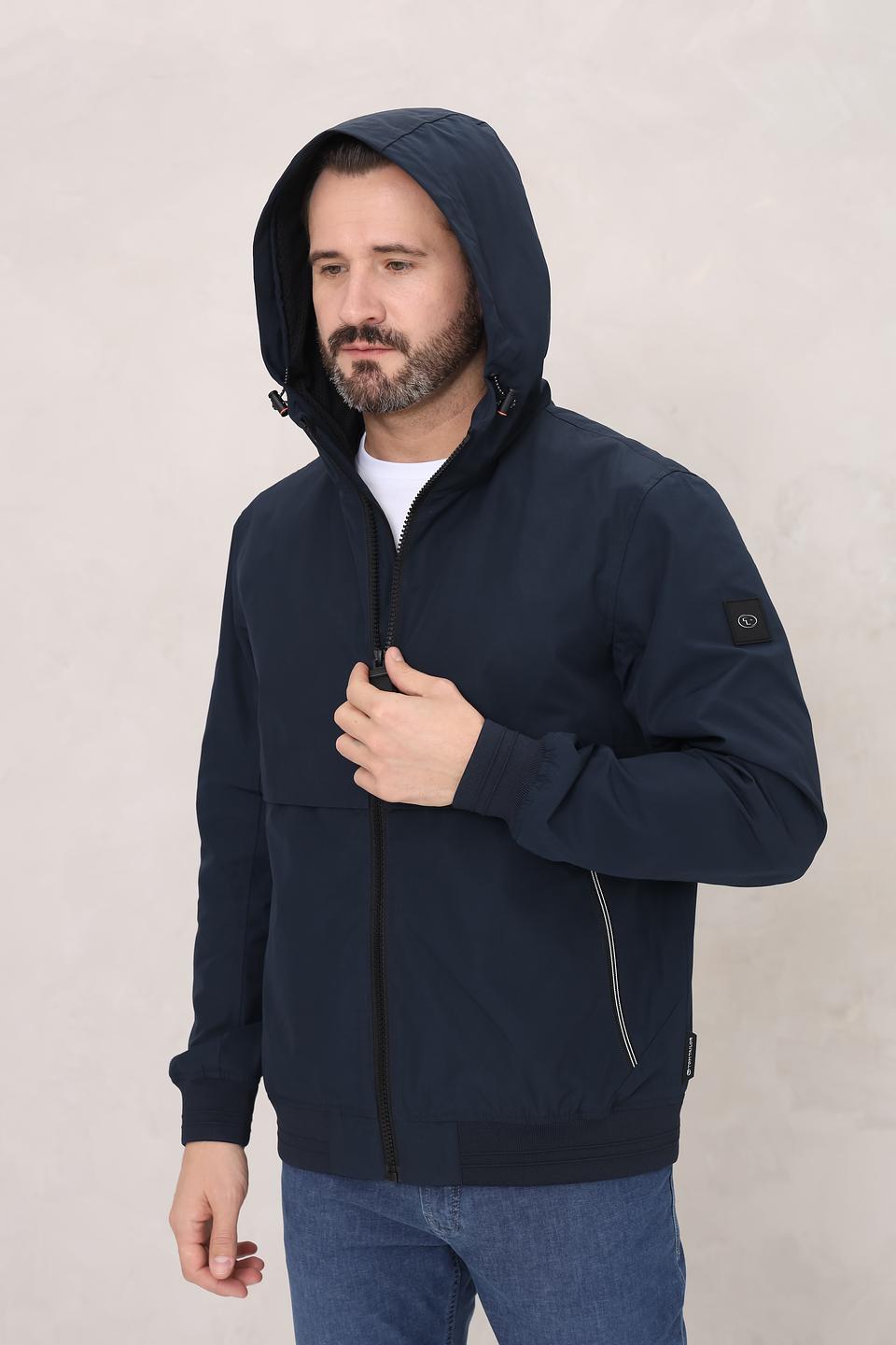 Ветровка Tom Tailor синяя с капюшоном