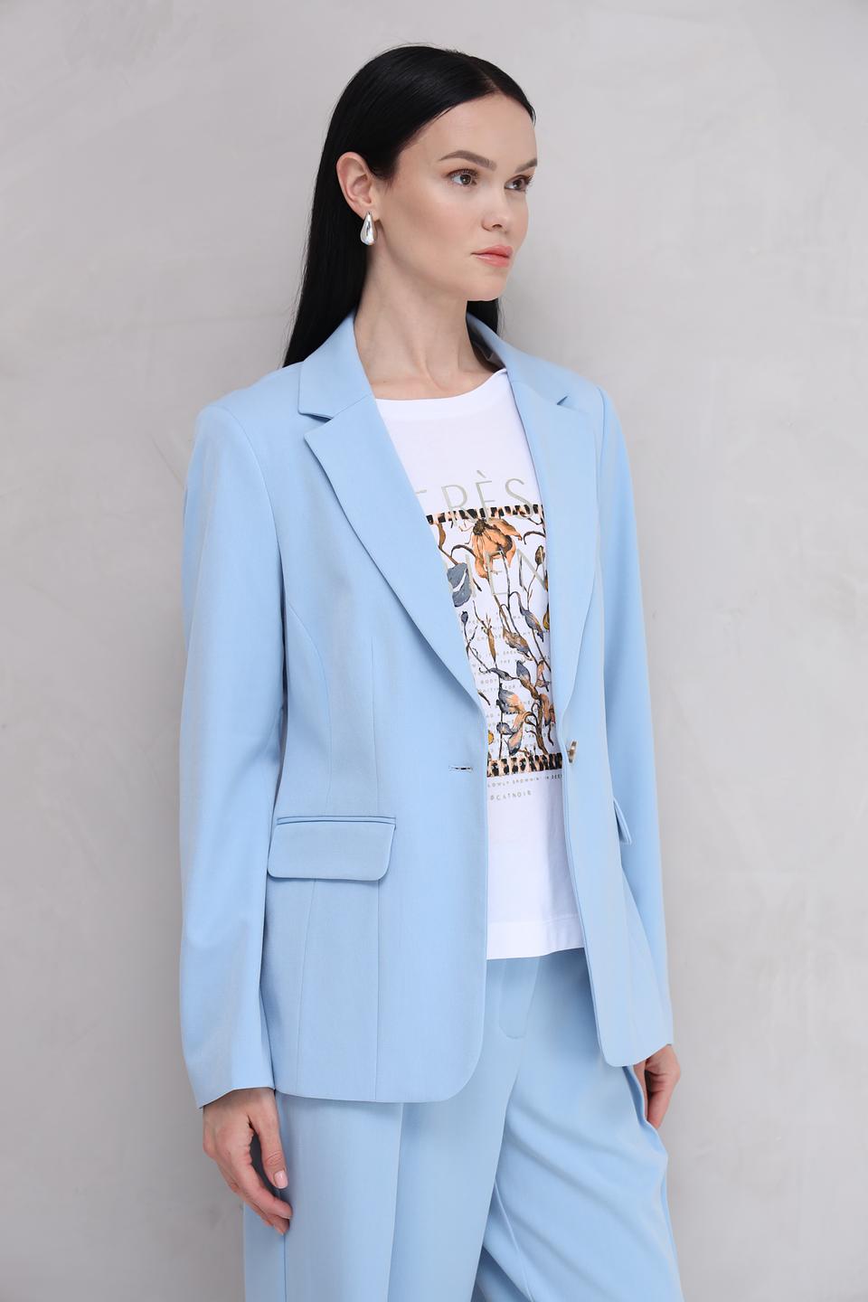 Жакет Tom Tailor голубой приталенный