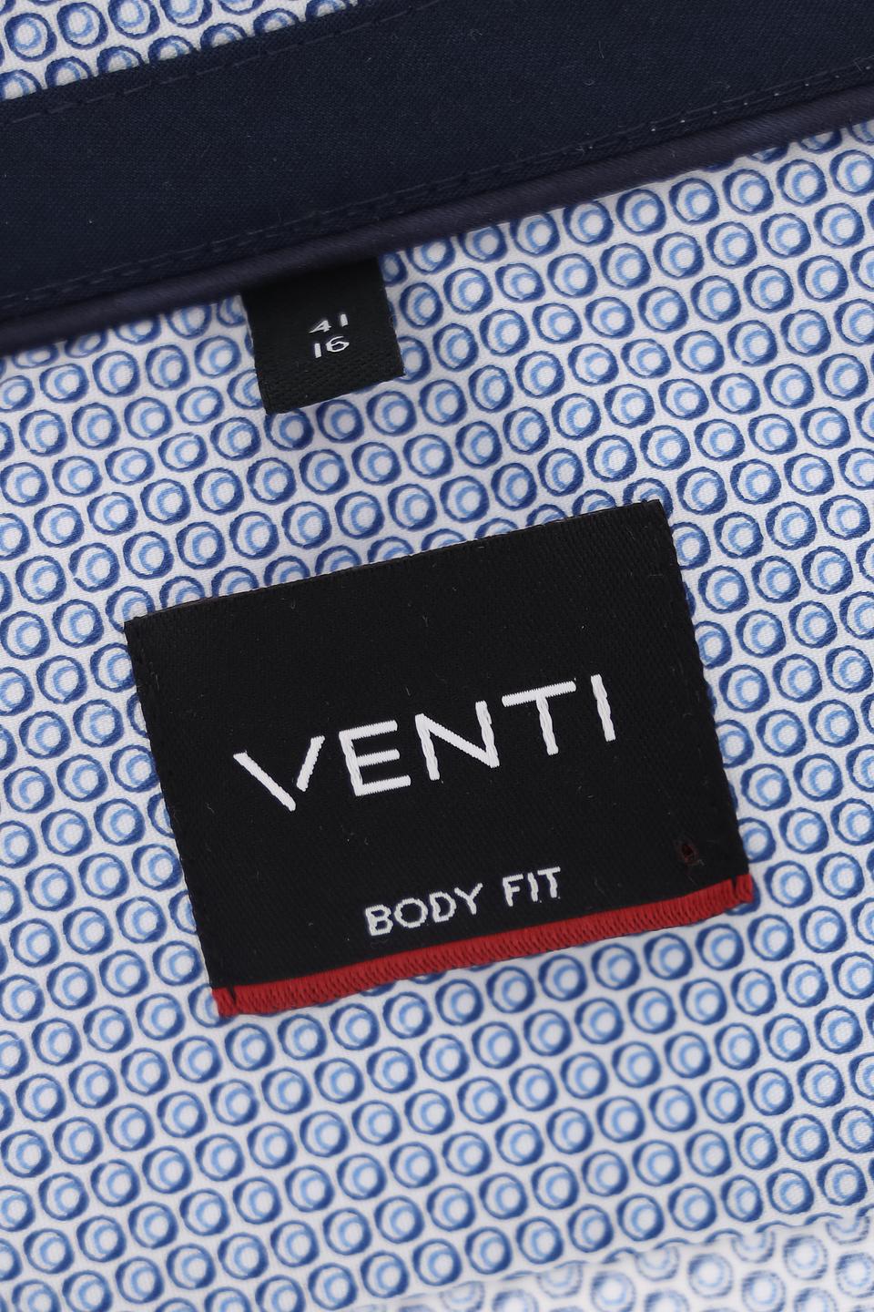 Рубашка Venti men голубая в мелкий принт