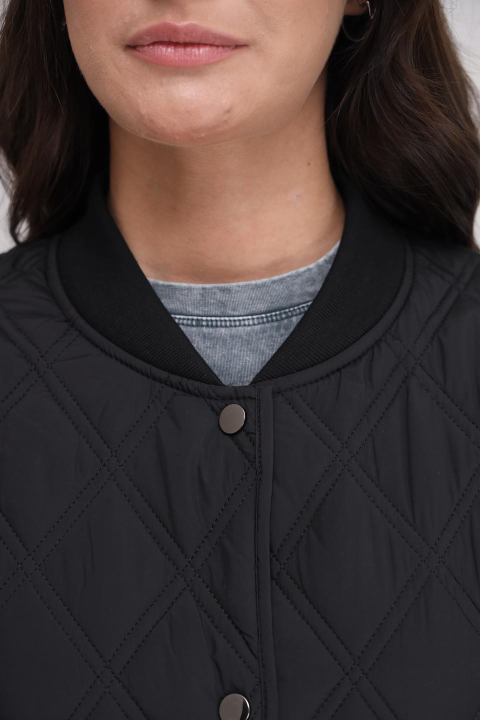 Пальто Electra style стеганое чёрное