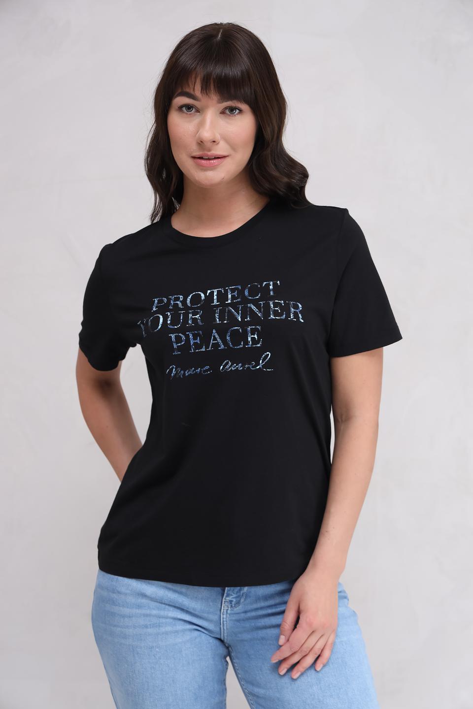 Футболка Marc Aurel с принтом чёрная