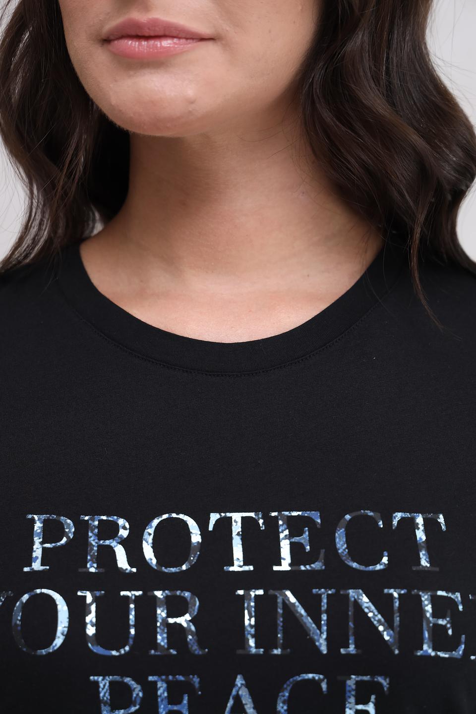 Футболка Marc Aurel с принтом чёрная