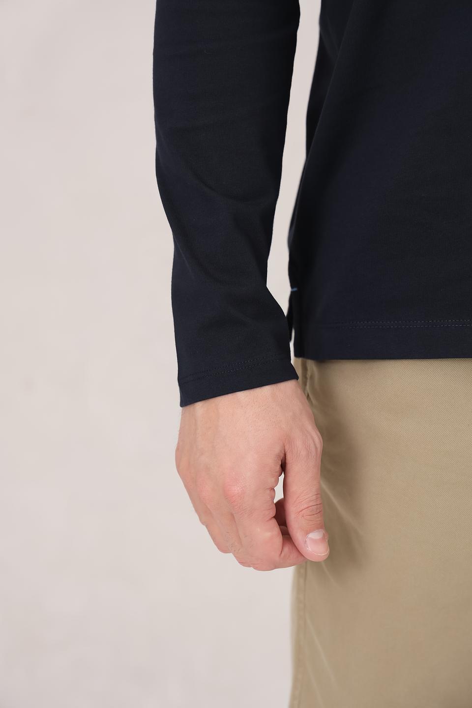 Лонгслив Bugatti с логотипом тёмно-синий