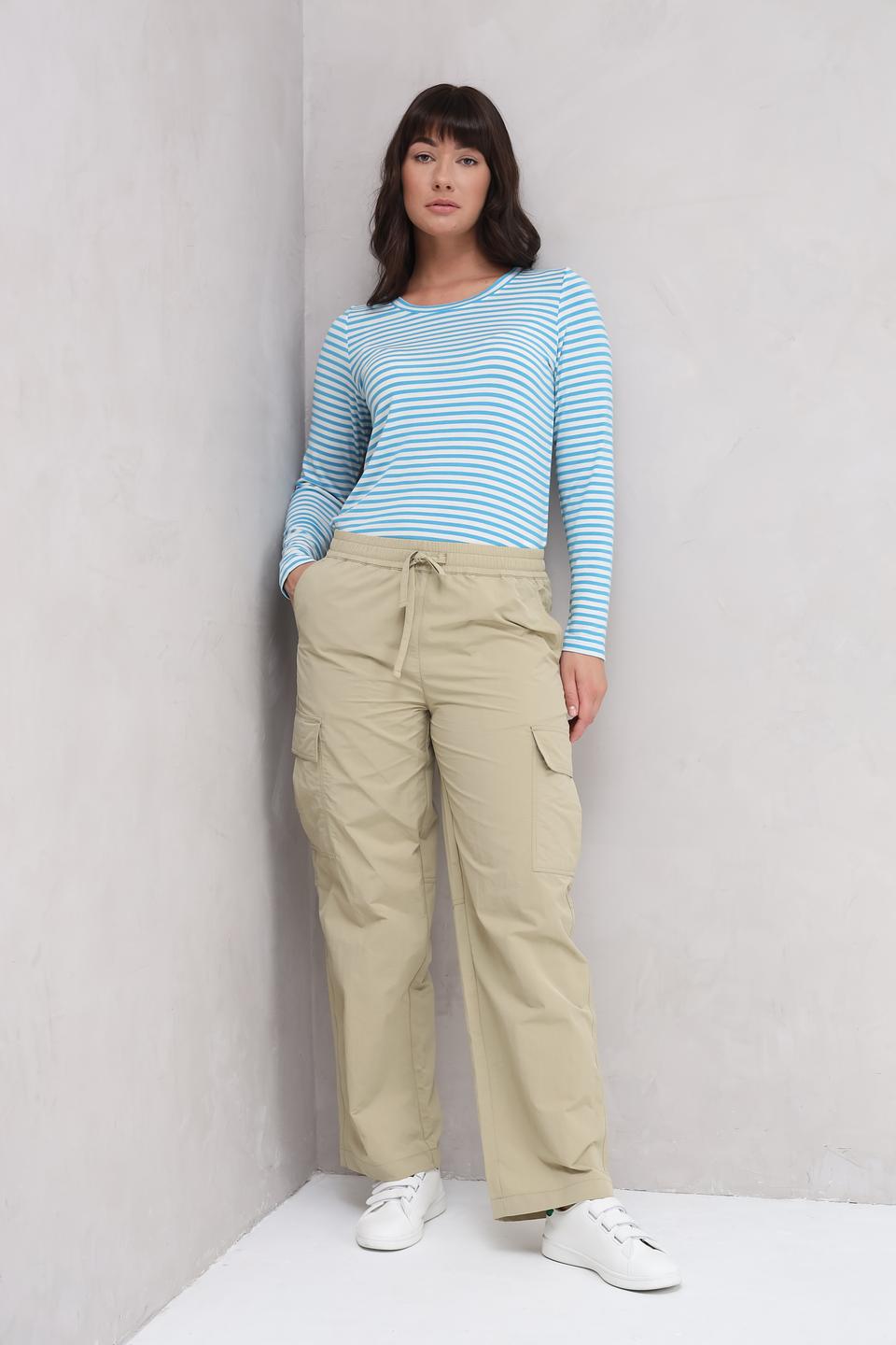 Лонгслив Bugatti в полоску голубой