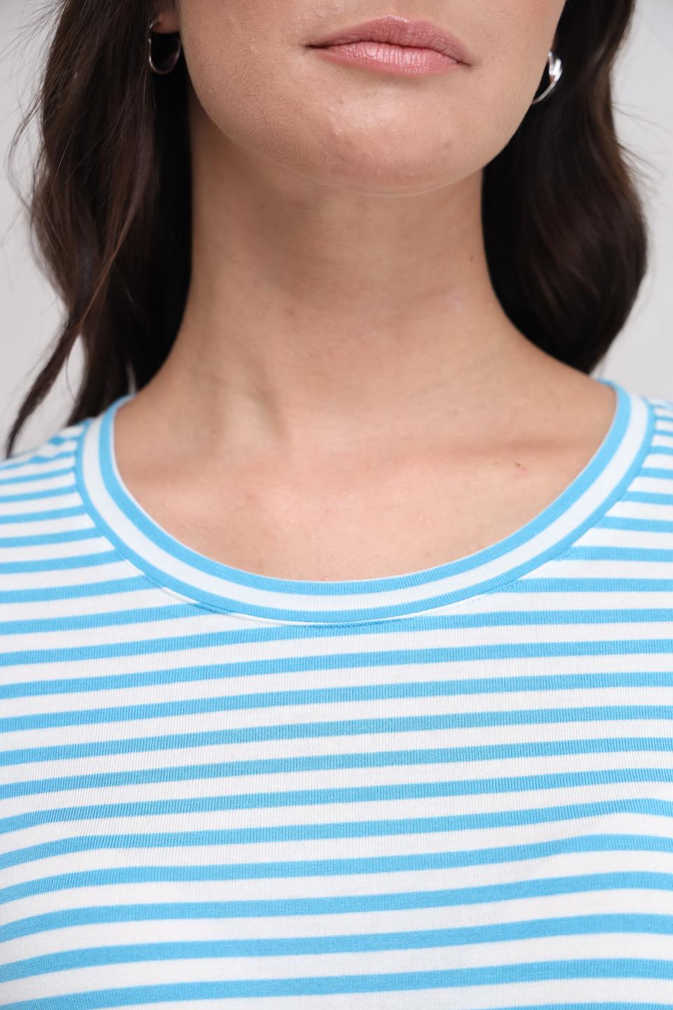 Лонгслив Bugatti в полоску голубой