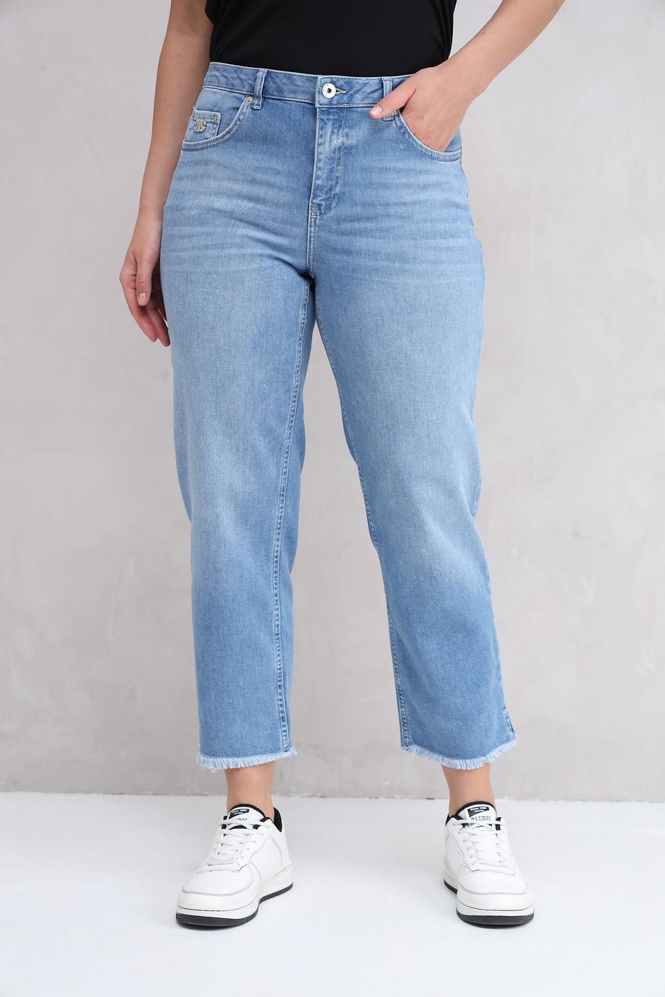 Джинсы Marc Aurel с необработанным краем голубые