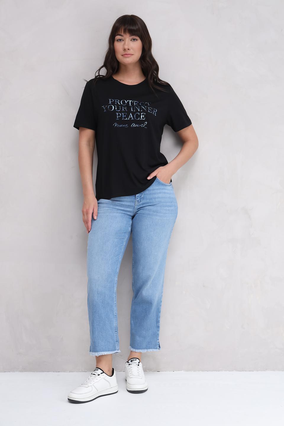 Джинсы Marc Aurel с необработанным краем голубые