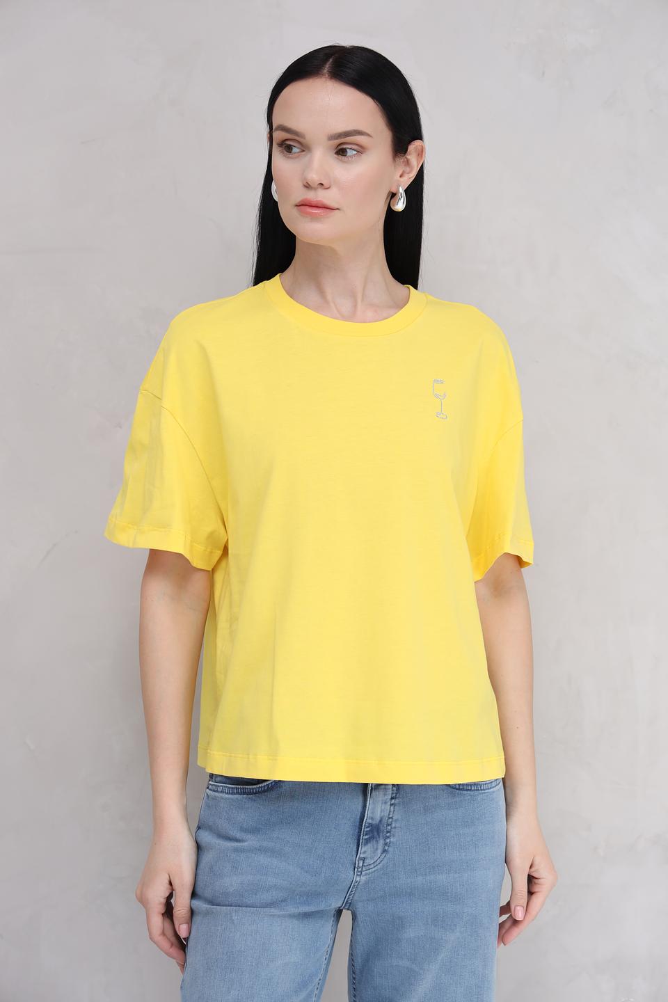 Футболка Rich and Royal жёлтая с принтом