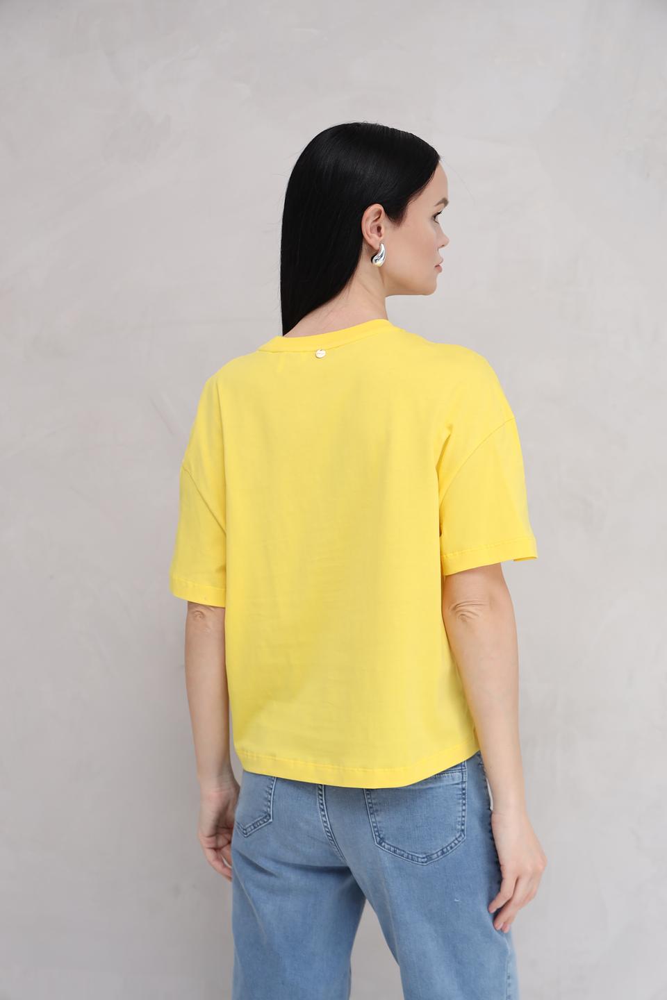 Футболка Rich and Royal жёлтая с принтом