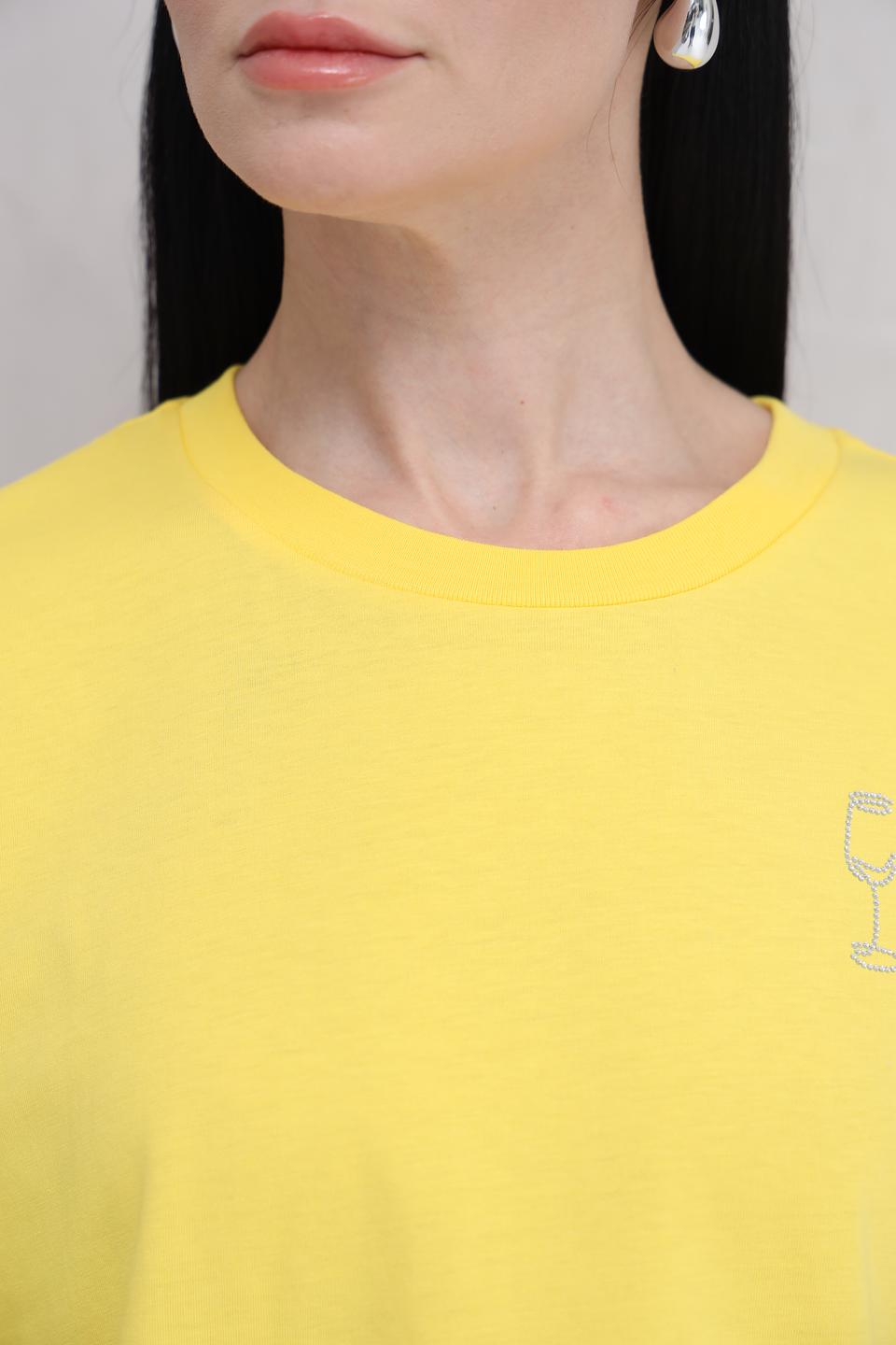 Футболка Rich and Royal жёлтая с принтом