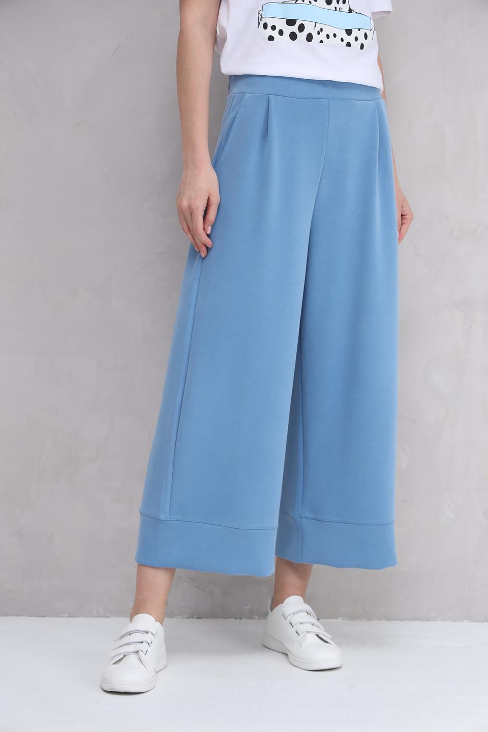 Брюки палаццо Rich and Royal голубые