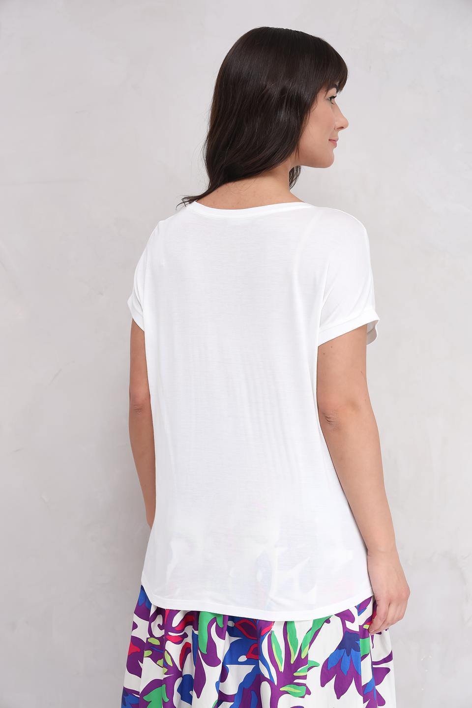 Блуза Oui женская белая с коротким рукавом