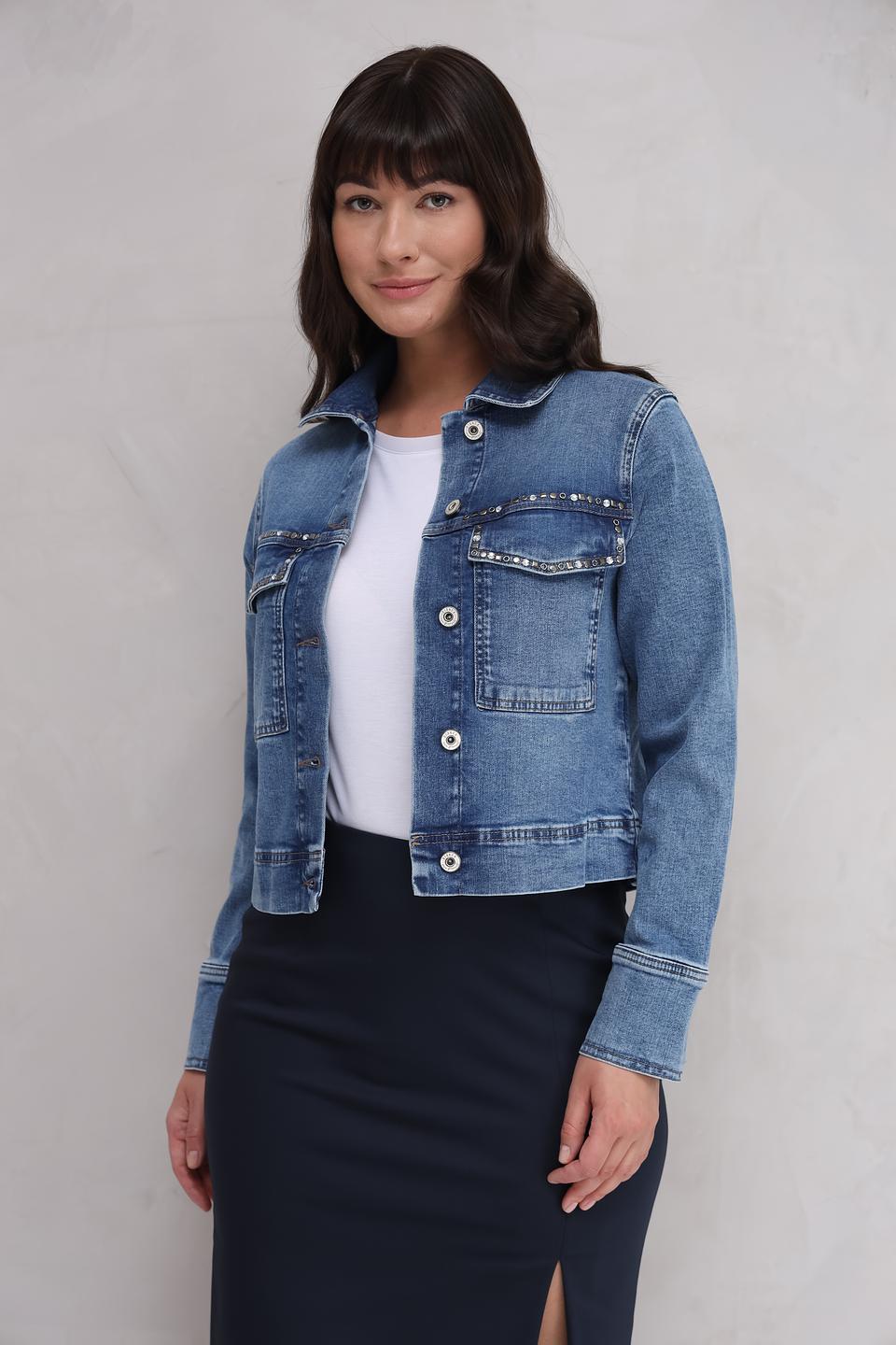 Жакет Bianca деним с заклепками