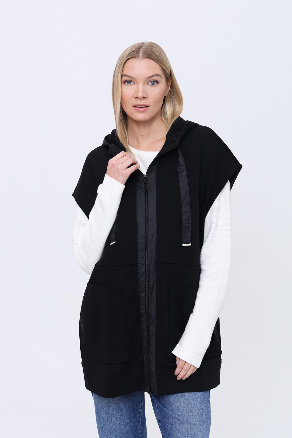 Жилет Pezzo чёрный с капюшоном