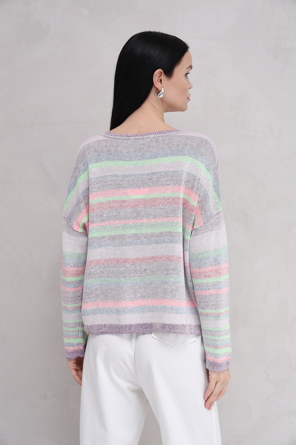 Пуловер Oui в полоску