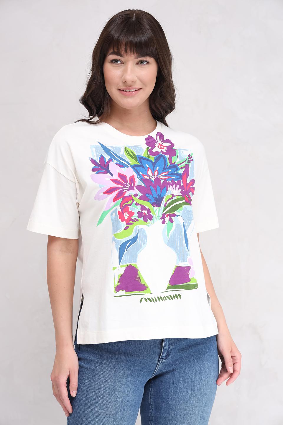 Футболка Oui с цветочным принтом
