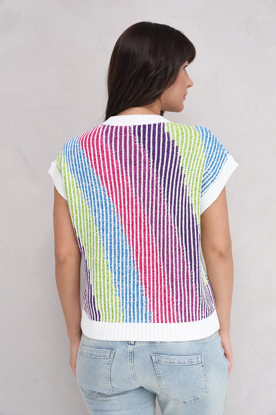 Жилет Oui разноцветный вязаный