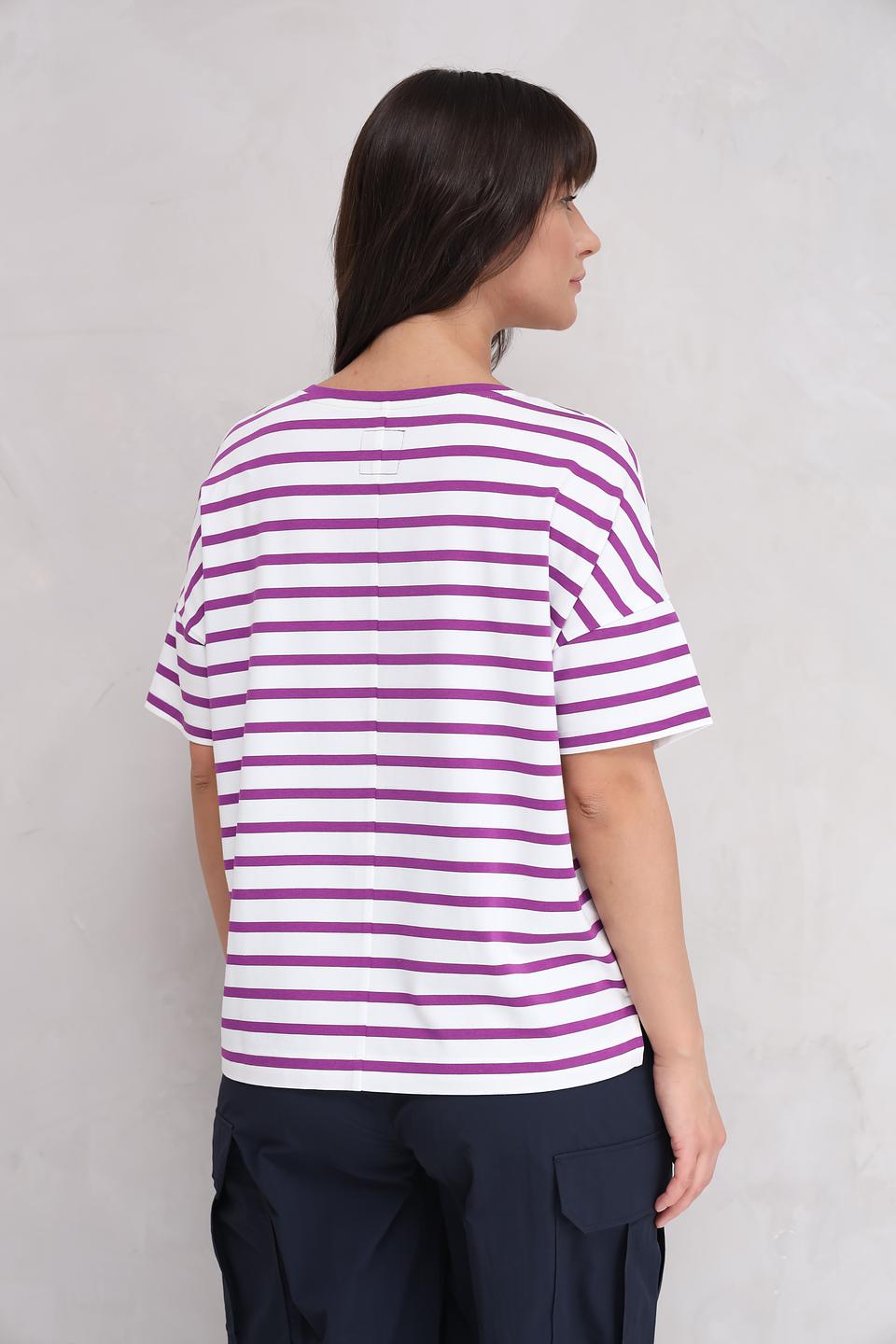 Футболка Oui в полоску с принтом