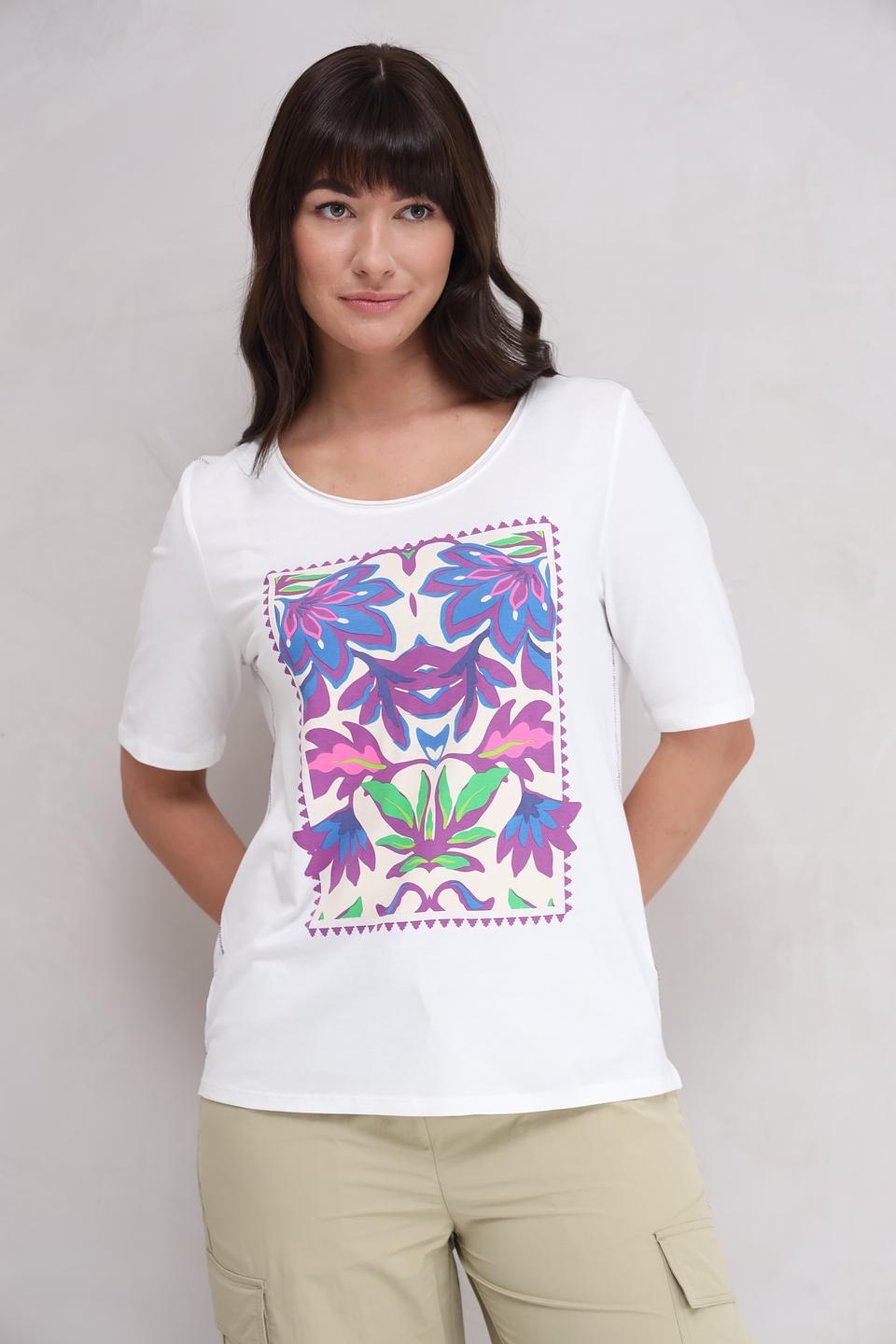 Футболка Oui с цветочным принтом