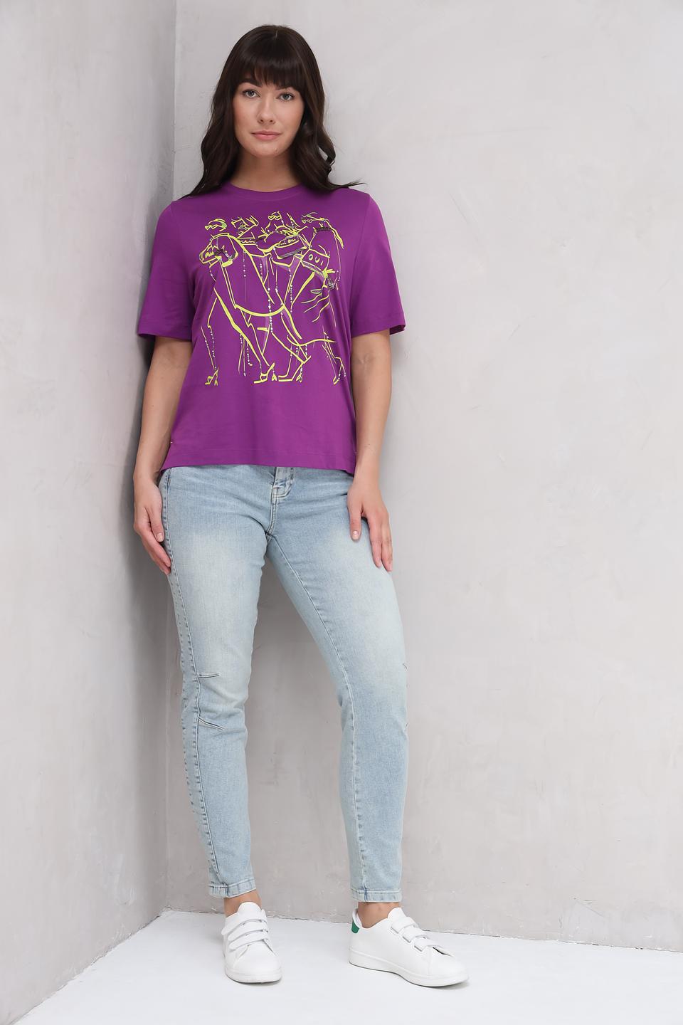 Футболка Oui с принтом фиолетовый