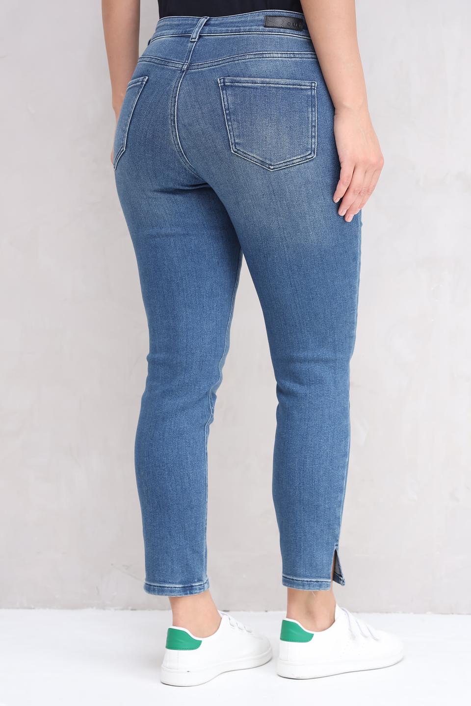 Джинсы скинни Oui голубые