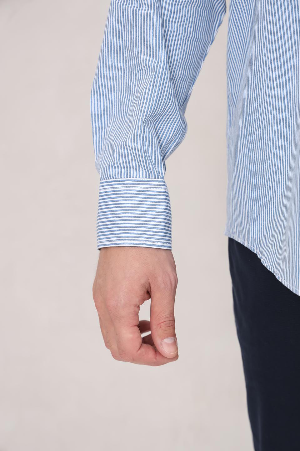 Рубашка Casa Moda в полоску голубую