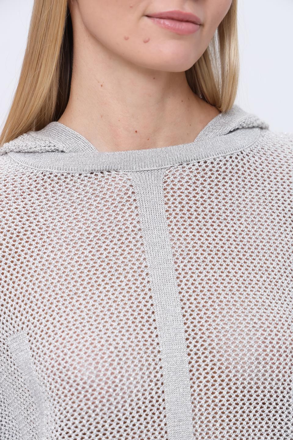 Пуловер Pezzo с капюшоном серый