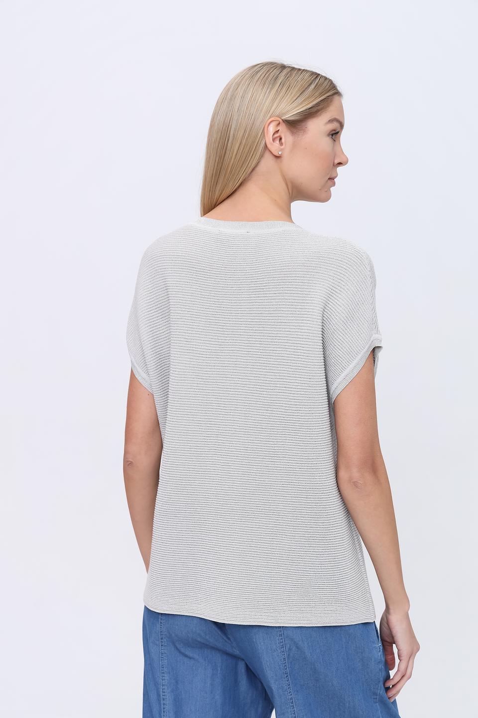 Пуловер Pezzo в полоску серый