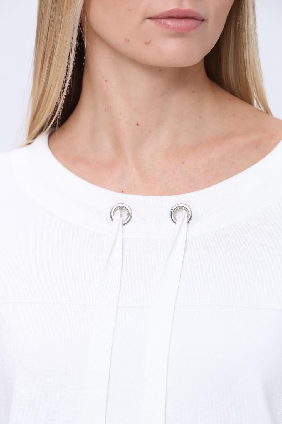 Пуловер Pezzo с шнурками белый