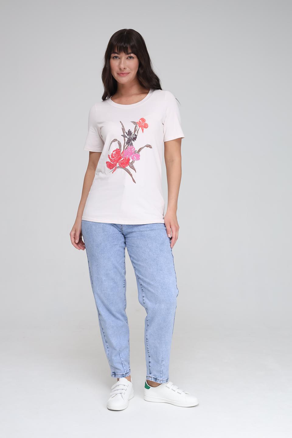Футболка Pezzo с цветочным принтом