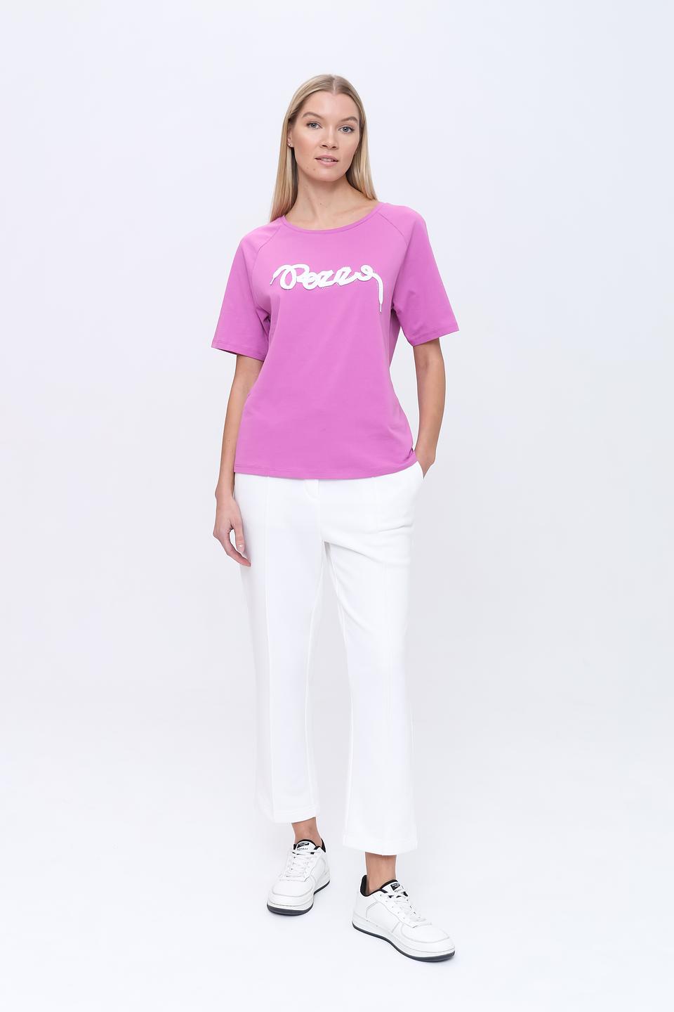 Футболка Pezzo с логотипом, сиреневая