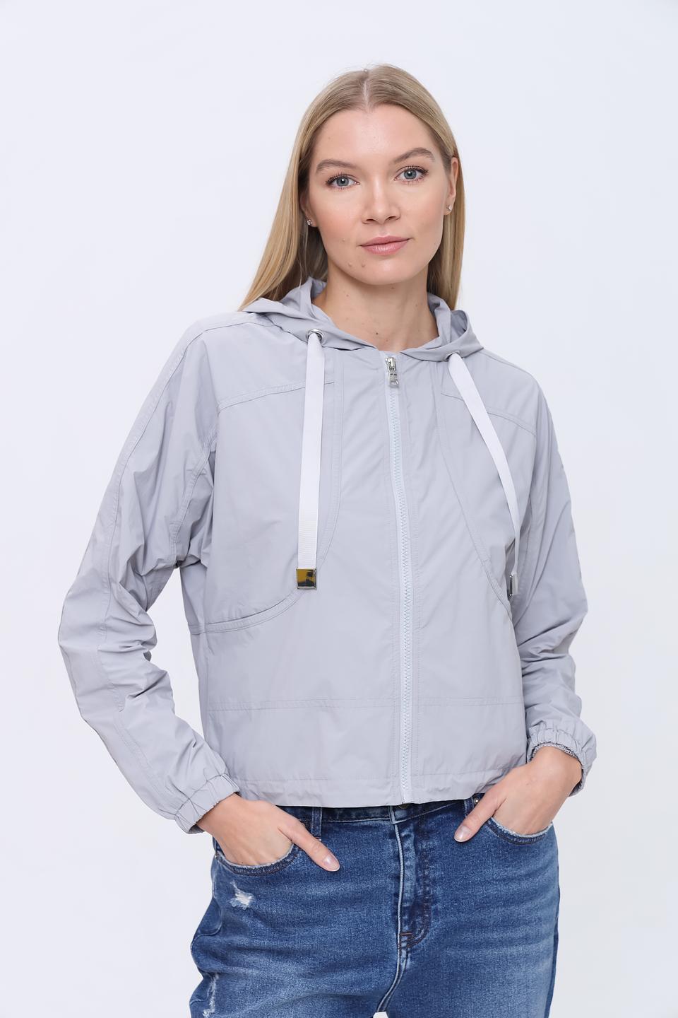 Ветровка Pezzo серая с капюшоном