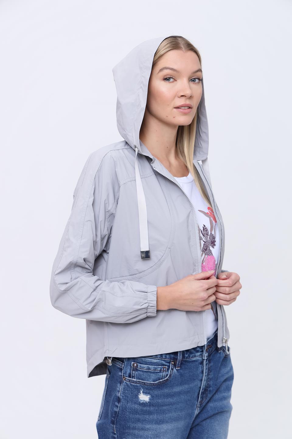 Ветровка Pezzo серая с капюшоном