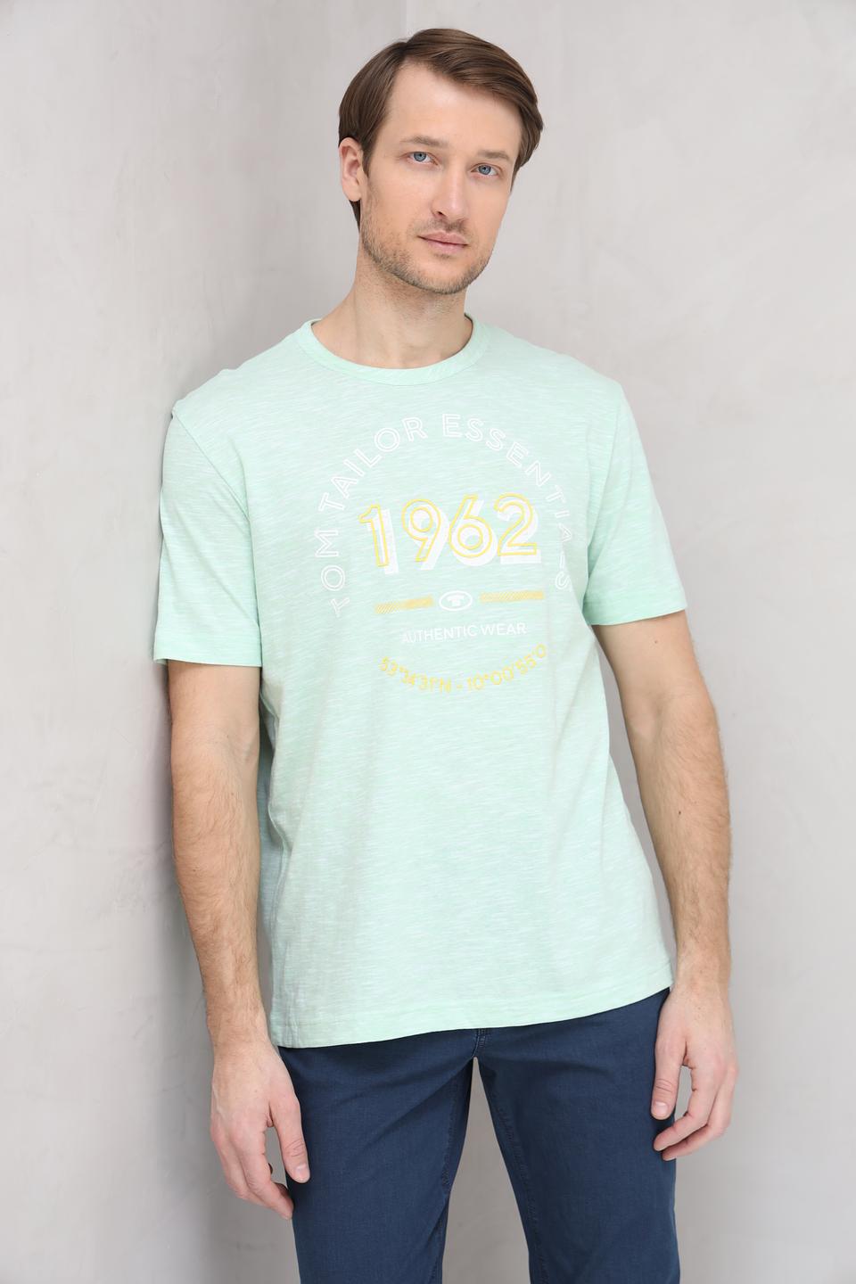 Футболка Tom Tailor мятная с принтом