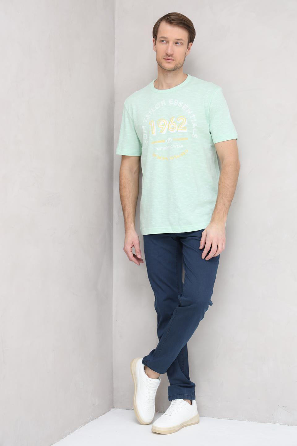 Футболка Tom Tailor мятная с принтом