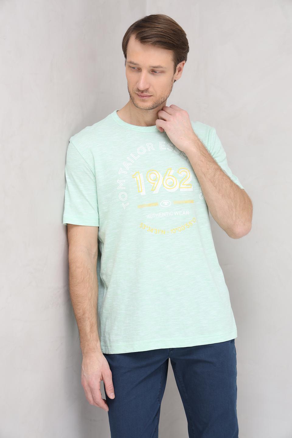 Футболка Tom Tailor мятная с принтом