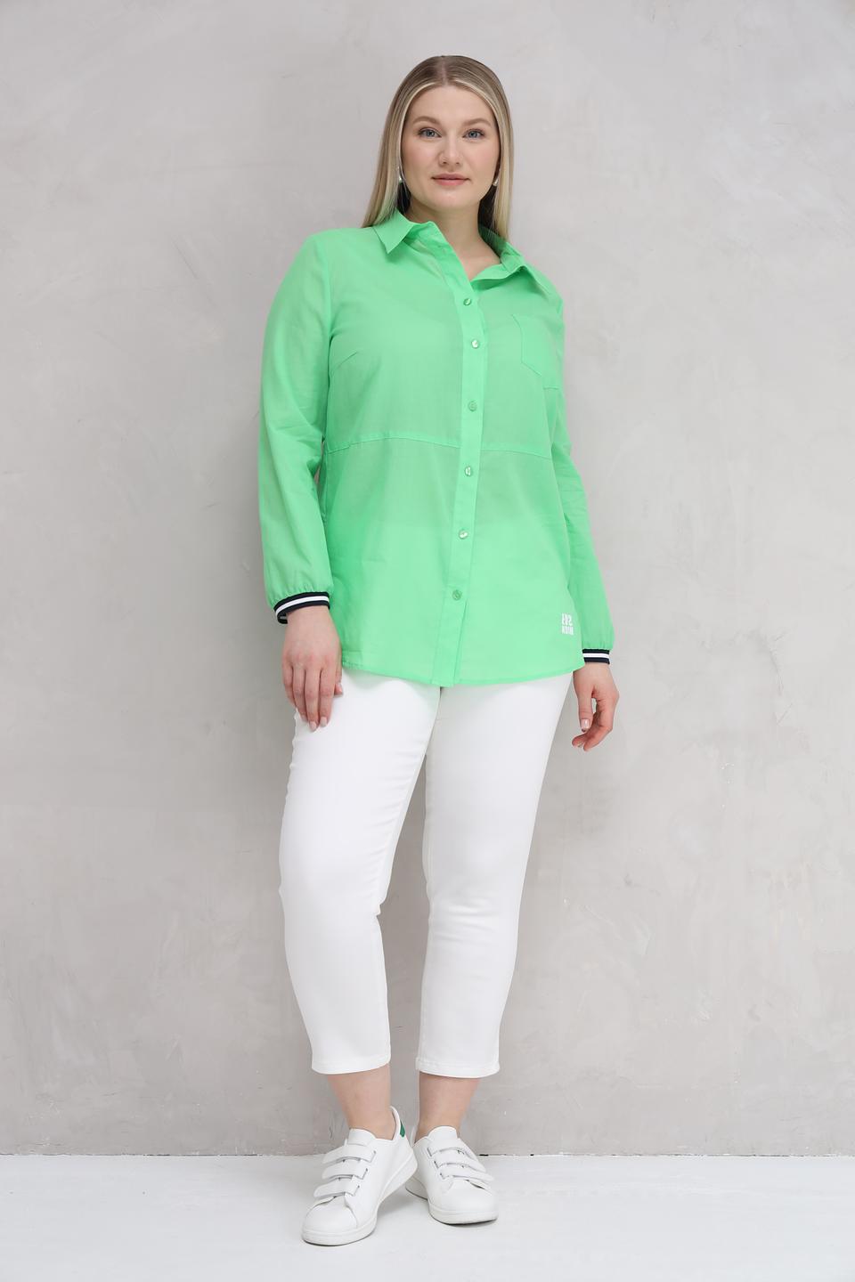 Рубашка Tuzzi лайм с манжетами