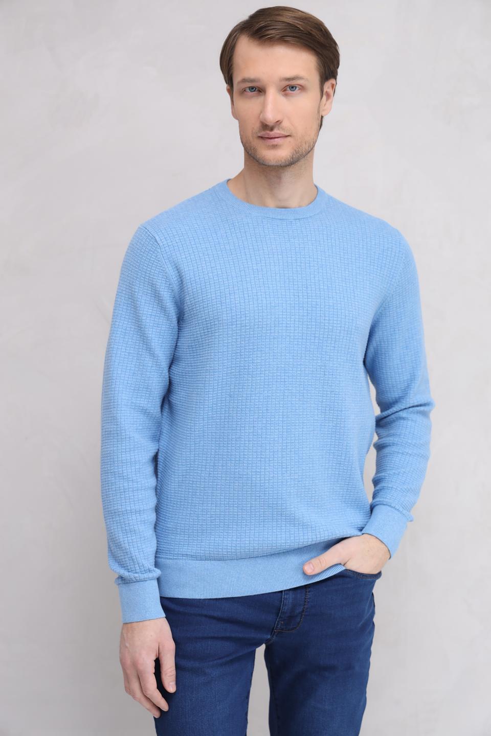 Джемпер Bugatti голубой с текстурой